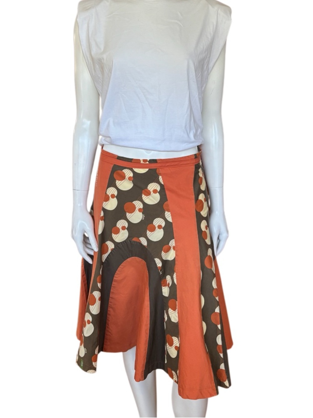 Y2K Skunkfunk Cotton Blend Graphic Print Skirt